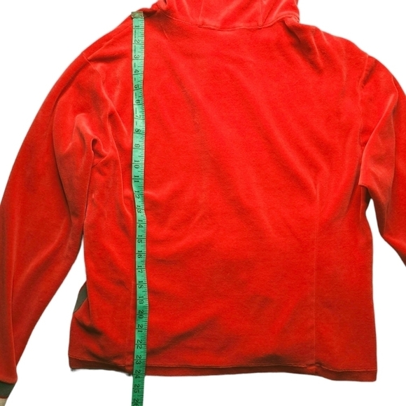 Y2K Nike Red Velour Full Zip Retro Racer Stripes Relaxed Fit women's medium - Picture 12 of 13